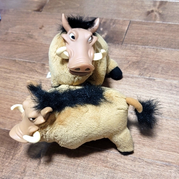 Two Vintage Pumba the Warthog Mini Plush Toys Disney Lion King Stuffed A… - Picture 1 of 11
